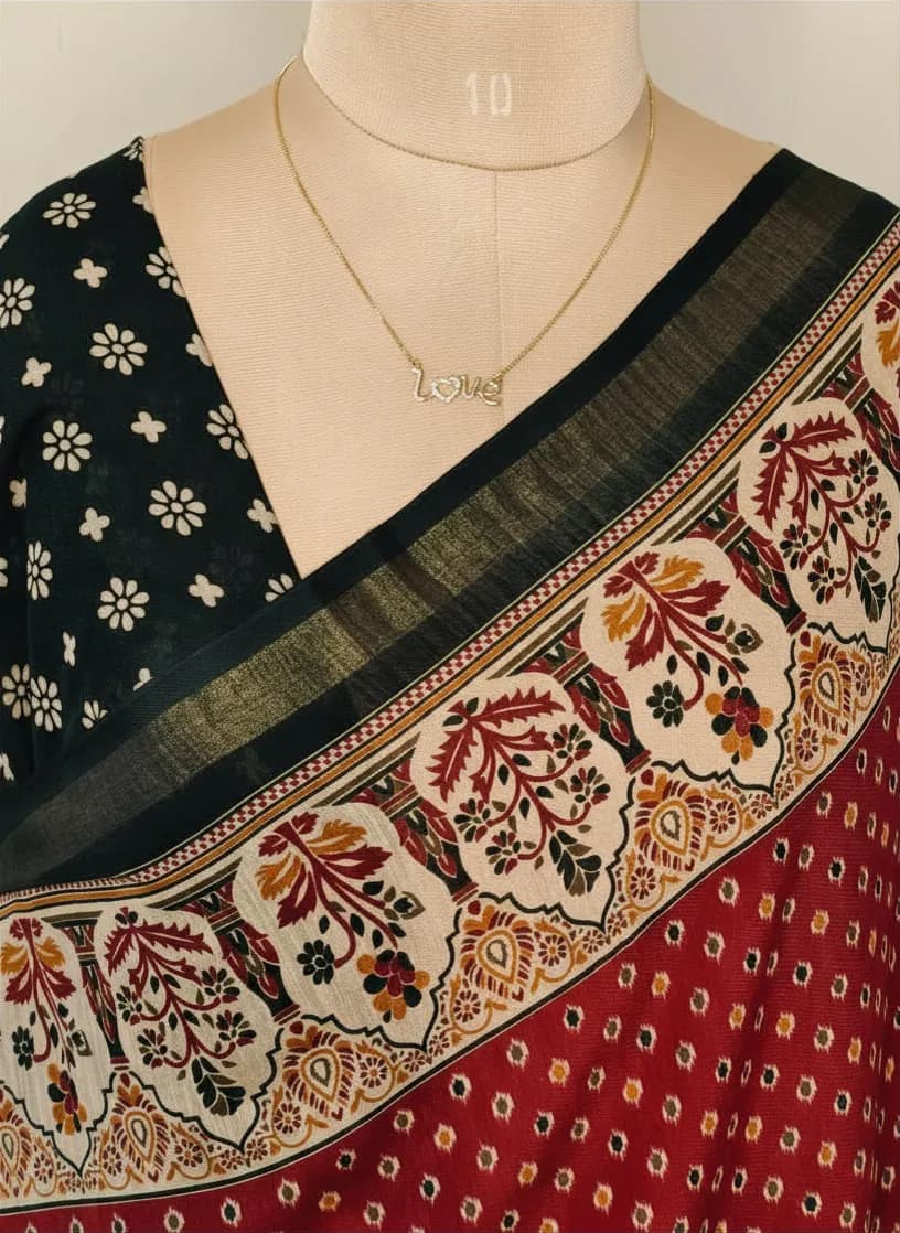 Red Mul Cotton Saree